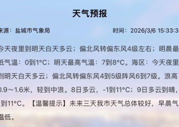 -2°C！盐城接下来……         盐城发布